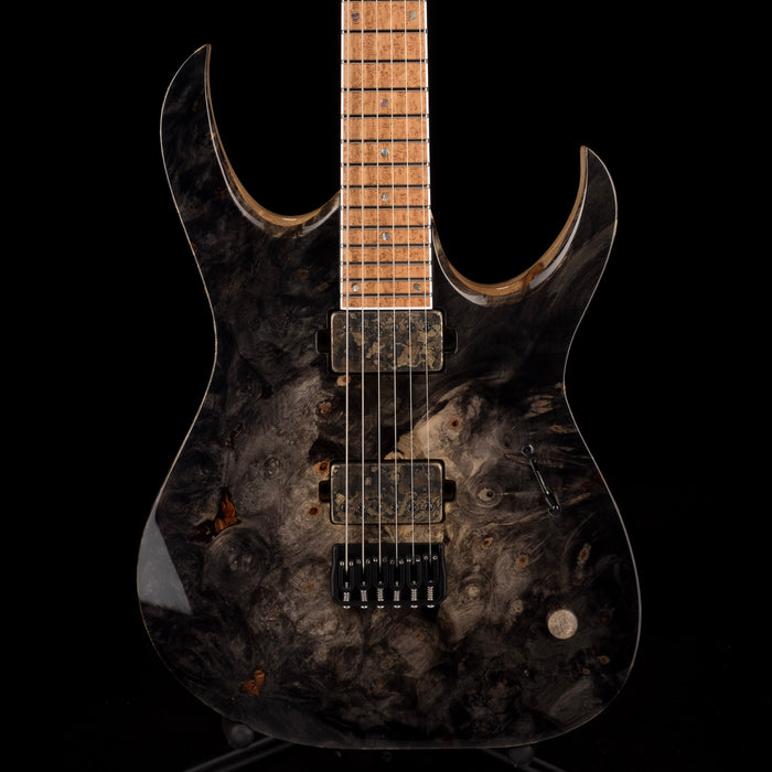 Mayones Duvelle Elte 6 40th Anniversary Master Builder Buckeye Burl Top Natural Fade Gloss Blackburst