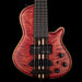 Mayones Cali4 Fretless Bass 17.5" Scale Swamp Ash Body 3A Flame Maple Top Scarlet Red w Case