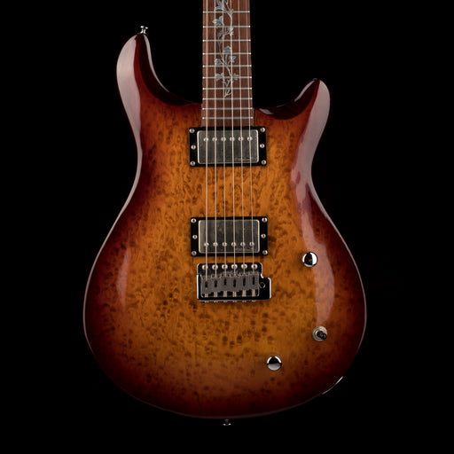 Lueez Double-Cut Carved Top HH Birdseye Maple Sunburst Electric Guitar With Soft Case