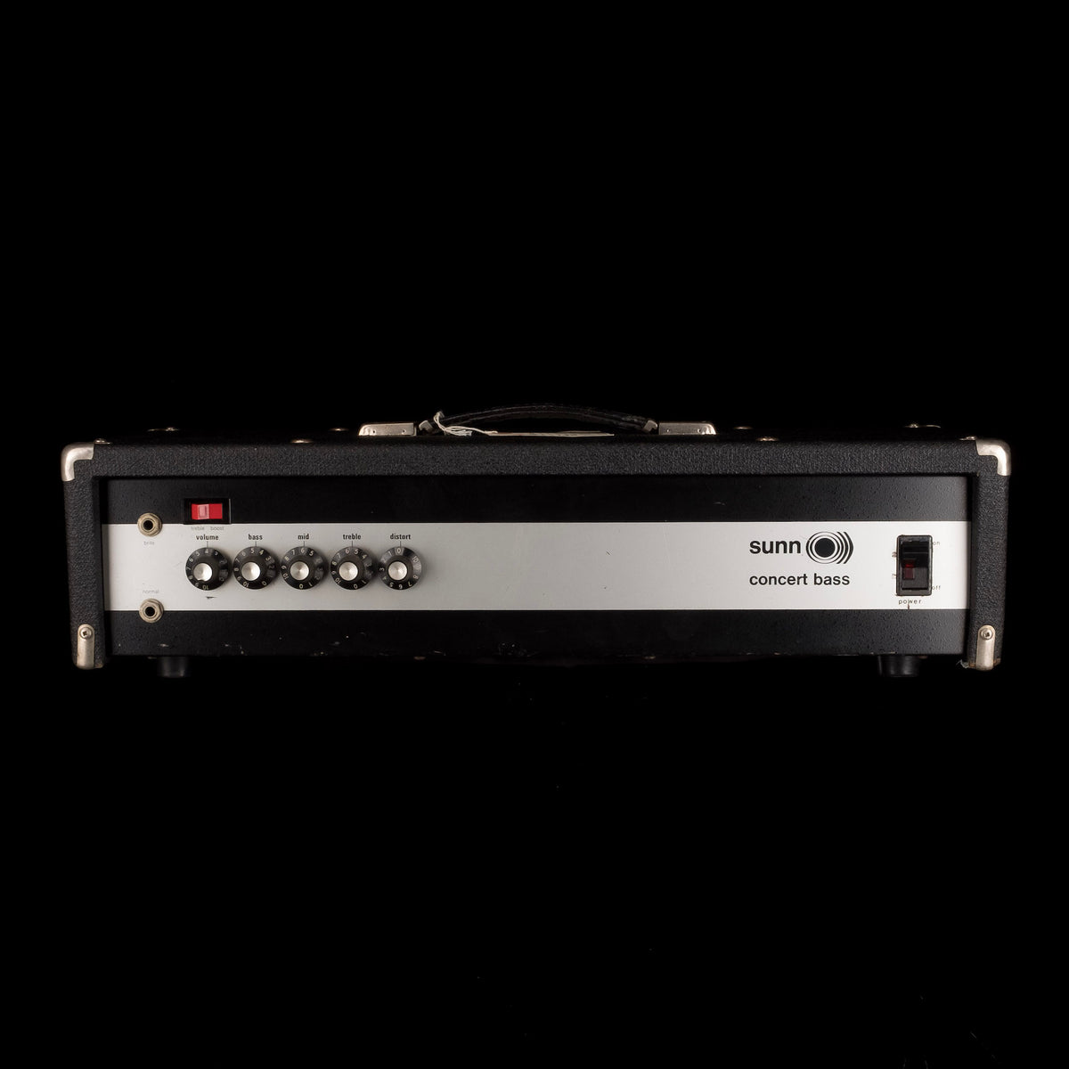 Pre Owned 1970's Sunn Concert 300-Watt 4-Ohm Black Bass Amp Head