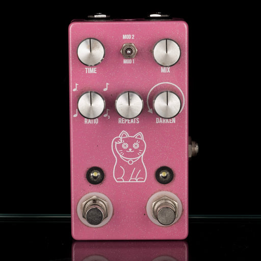 Used JHS Lucky Cat Delay Pink Guitar Effect Pedal With Box