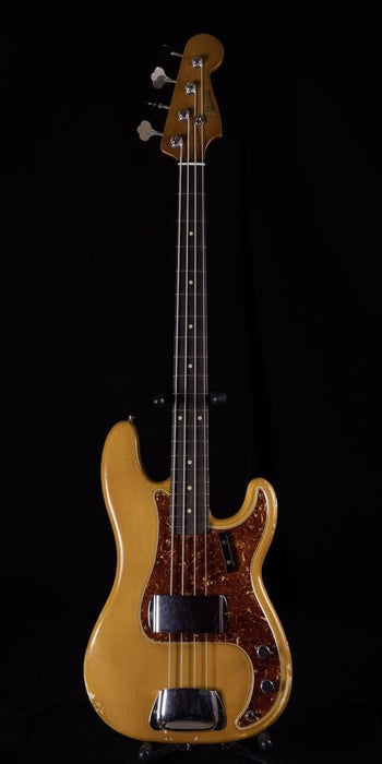Used Fender Custom Shop Masterbuilt 1963 Precision Bass Heavy Relic Aged Olympic White With Case