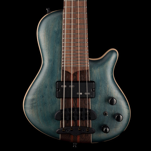 Mayones Cali4 Flame Maple TEW Top Swamp Ash Back Custom Blue Denim Matt Finish