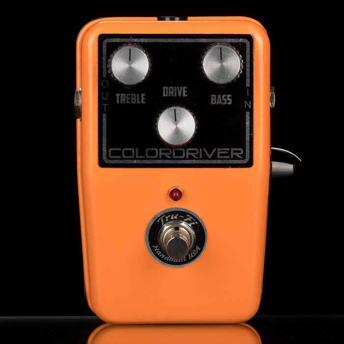 orange guitar pedal Tru-Fi Colordriver 9 Volt Version Overdrive Fuzz Guitar Pedal Orange — Truetone Music