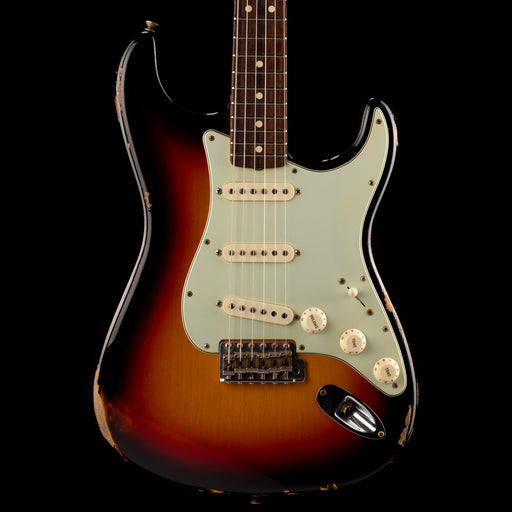 Pre Owned Fender Custom Shop 1963 Stratocaster Relic 3-Tone Sunburst With OHSC