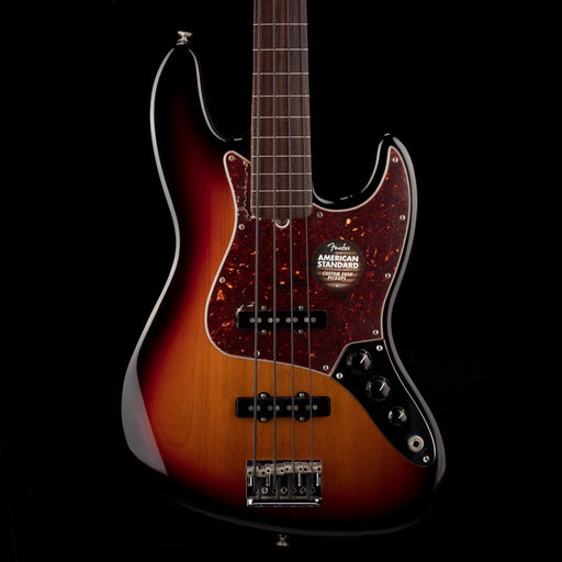 Used 2015 American Standard Jazz Bass Fretless 3-Tone Sunburst with OHSC