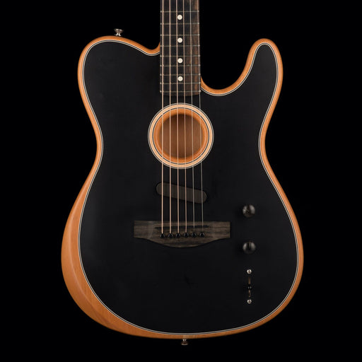 Used Fender American Acoustasonic Telecaster Black with Gig Bag
