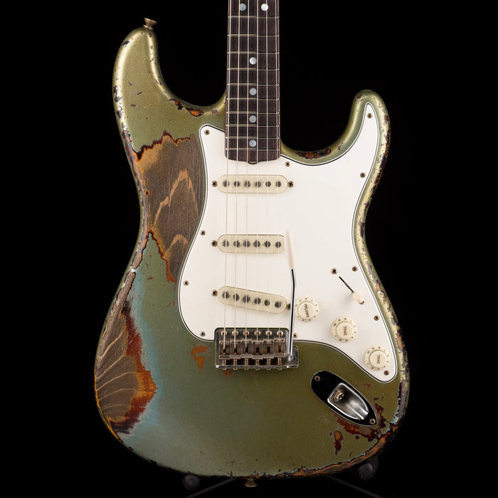 Fender Custom Shop Masterbuilt Dale Wilson 1965 Stratocaster Heavy Relic Firemist Silver Over Sunburst