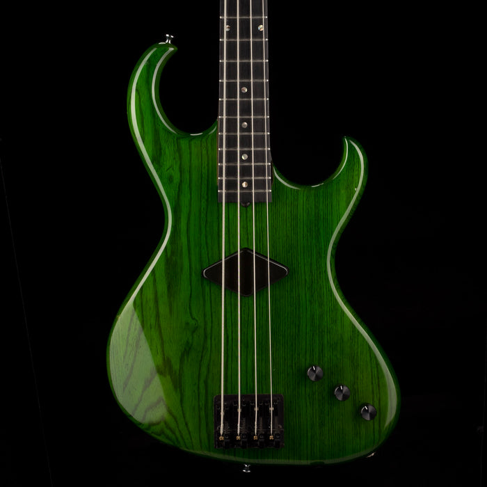 Pre Owned 1990's Rick Turner Prototype E-2 EL-434 PM Transparent Green Bass With OHSC