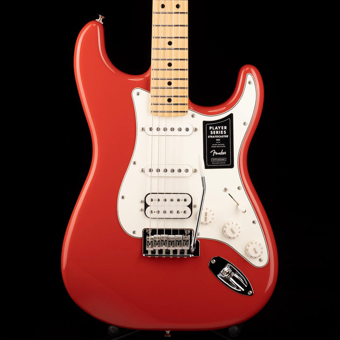 Fender Limited Edition Deluxe Player Strat HSS Fiesta Red Electric Guitar With Matching Headcap