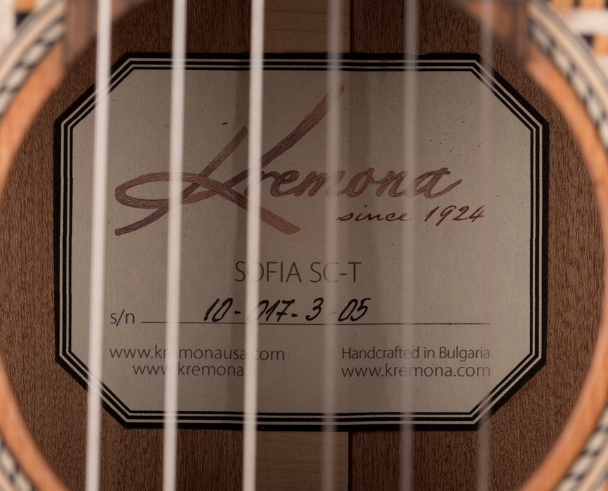 Used Kremona Artist Series Sofia Solid Cedar Top Nylon String Classical with Case