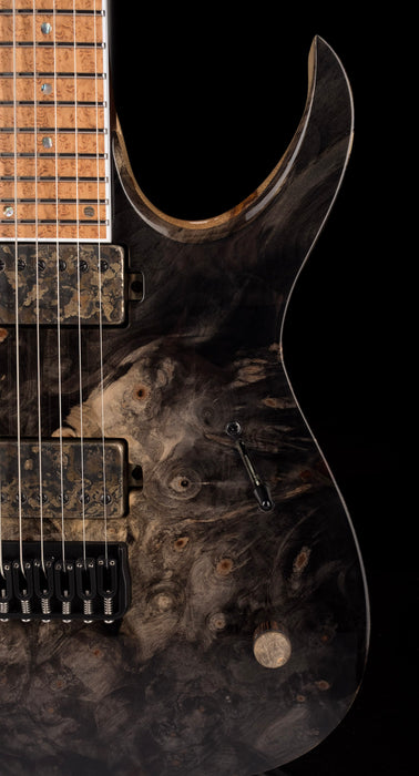 Mayones Duvelle Elte 6 40th Anniversary Master Builder Buckeye Burl Top Natural Fade Gloss Blackburst