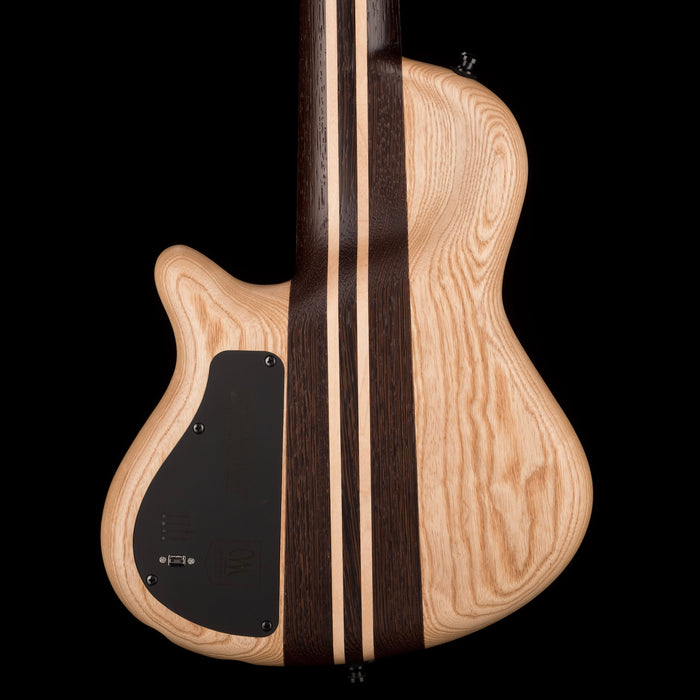 Mayones Cali4 Fretless Bass 17.5" Scale Swamp Ash Body 3A Flame Maple Top Scarlet Red w Case