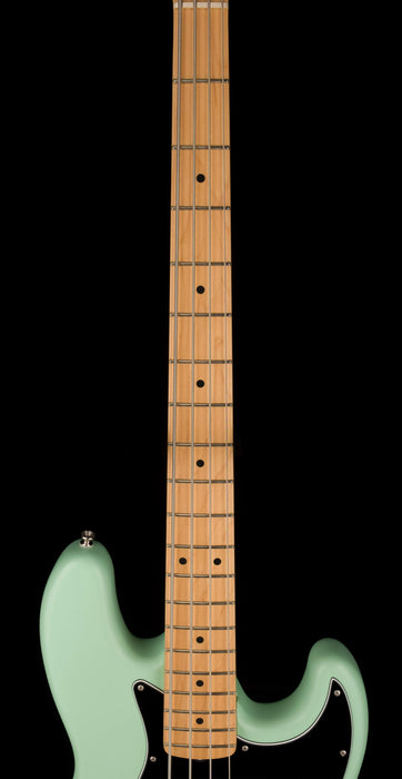 Used Fender American Performer Jazz Bass Satin Surf Green With Gig Bag