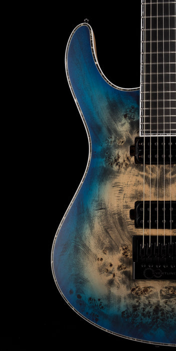 Mayones Regius 4Ever 6 String 3A Grade Eye Poplar Top Jeans Black Three Tone Blue Burst Satine Finish