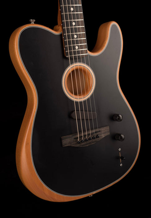 Used Fender American Acoustasonic Telecaster Black with Gig Bag
