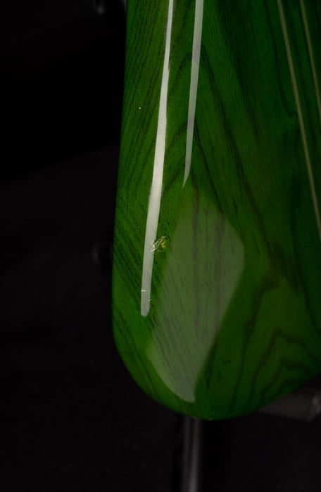 Pre Owned 1990's Rick Turner Prototype E-2 EL-434 PM Transparent Green Bass With OHSC