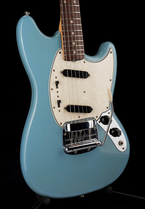 Vintage 1966 Fender Mustang 22.5" Scale Daphne Blue Refinished with OHSC