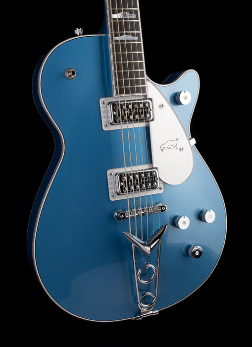 Pre Owned Gretsch Custom Shop Masterbuilt G6134CST Baritone Penguin NOS Lake Placid Blue With OHSC