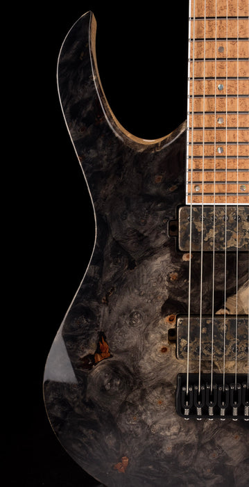 Mayones Duvelle Elte 6 40th Anniversary Master Builder Buckeye Burl Top Natural Fade Gloss Blackburst
