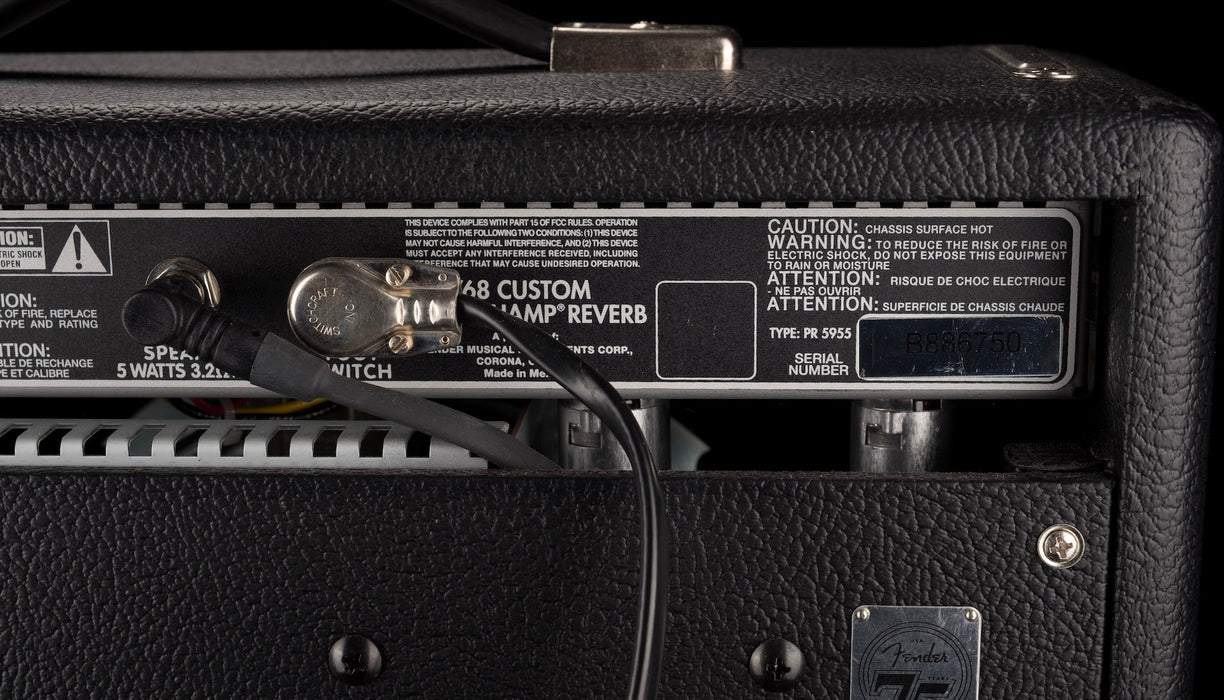 Pre Owned Fender 68 Custom Pro Vibro Champ Reverb Black Guitar Amp Combo
