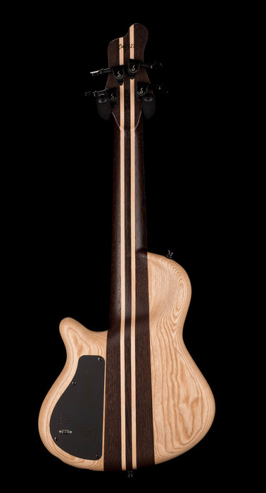 Mayones Cali4 Fretless Bass 17.5" Scale Swamp Ash Body 3A Flame Maple Top Scarlet Red w Case