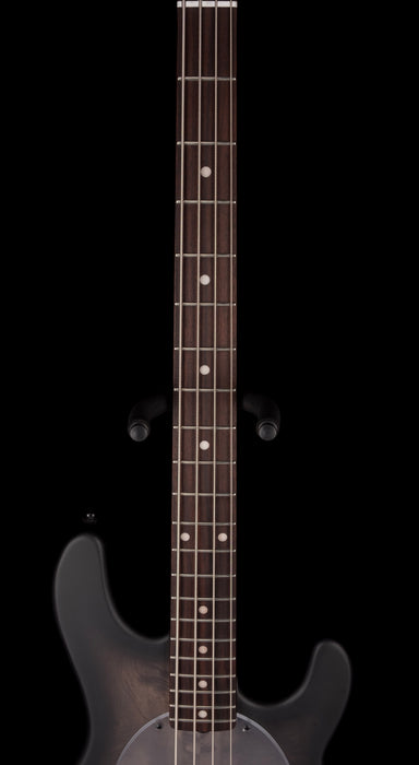 Sterling by Music Man StringRay Ray34 Poplar Burl Top Trans Black Satin