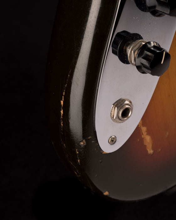 Pre Owned 1978 Fender Left-Handed Jazz Bass Sunburst Maple fretboard With OHSC