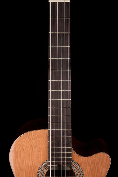 Used Kremona Soloist Series Fiesta F65CW Solid Cedar Top Nylon String Acoustic Electric Guitar With Bag