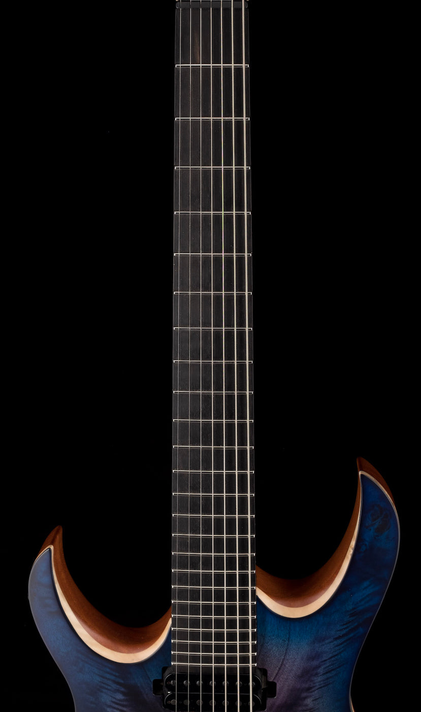 Mayones Left Handed Duvell Elite 7 String Dirty Purple Blue Burst — Truetone Music