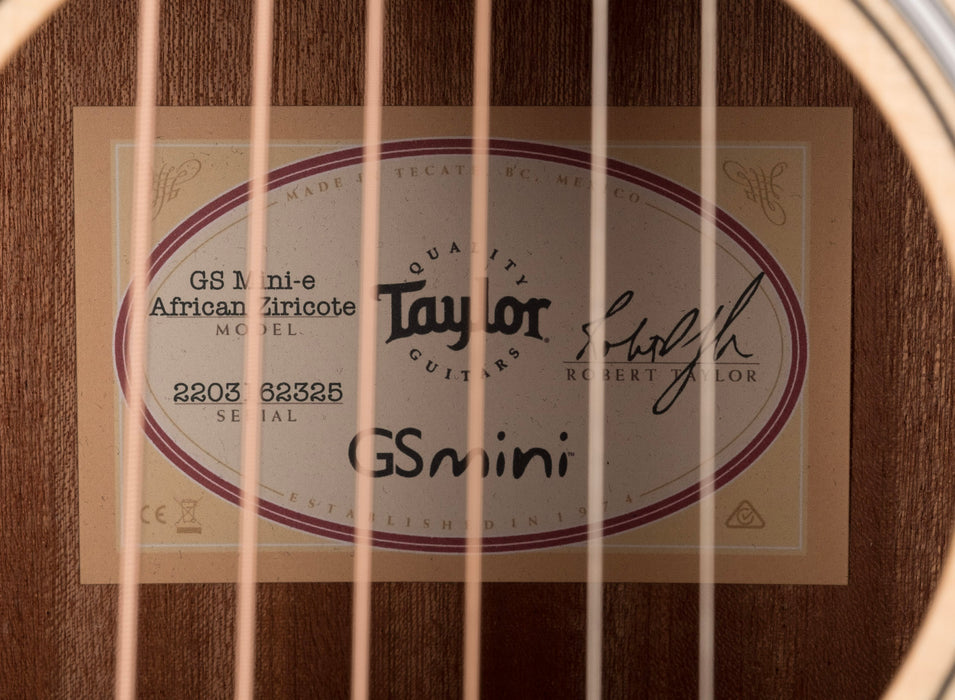 Taylor GS Mini-e Ziricote Acoustic Electric With Gig Bag