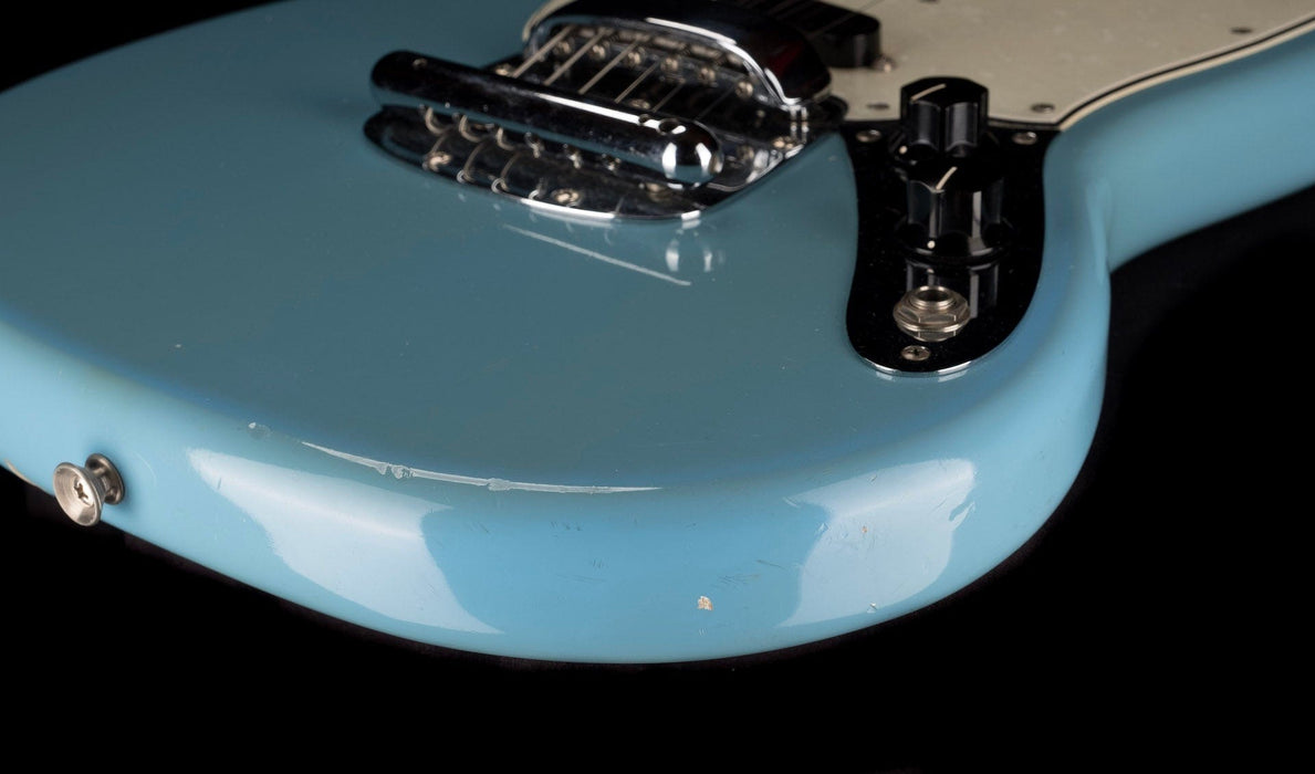 Vintage 1966 Fender Mustang 22.5" Scale Daphne Blue Refinished with OHSC