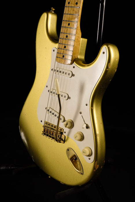 Used '96 Fender Custom Shop 50th Anniversary Diamond Dealer Stratocaster Cunetto Relic Aztec Gold