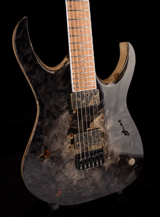 Mayones Duvelle Elte 6 40th Anniversary Master Builder Buckeye Burl Top Natural Fade Gloss Blackburst