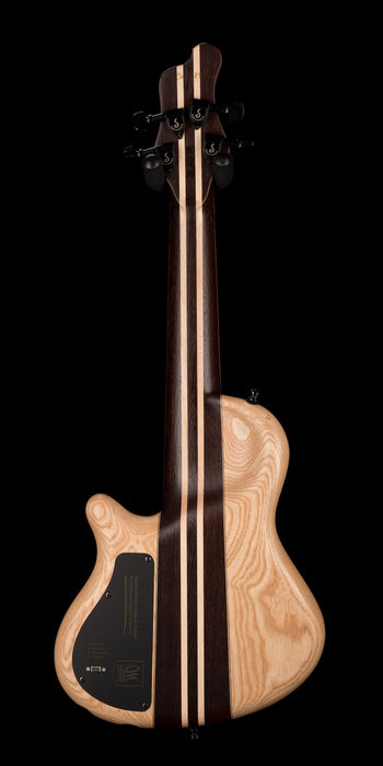 Mayones Cali4 Bass 17.5" Scale Swamp Ash Body Triskelion Top (2) Natural Matt Finish with Case