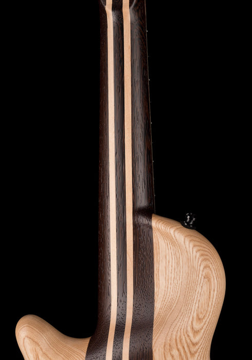 Mayones Cali4 Fretless Bass 17.5" Scale Swamp Ash Body 3A Flame Maple Top Scarlet Red w Case