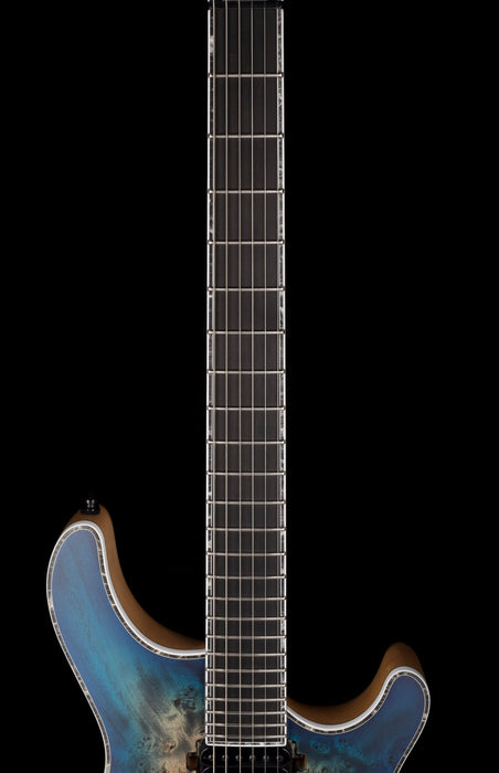 Mayones Regius 4Ever 6 String 3A Grade Eye Poplar Top Jeans Black Three Tone Blue Burst Satine Finish