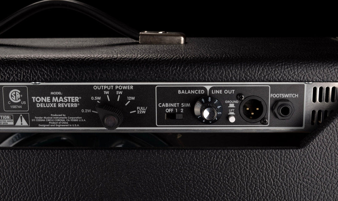 Used Fender Tone Master Deluxe Reverb Black Guitar Amp Combo