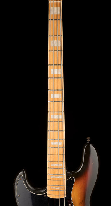 Pre Owned 1978 Fender Left-Handed Jazz Bass Sunburst Maple fretboard With OHSC