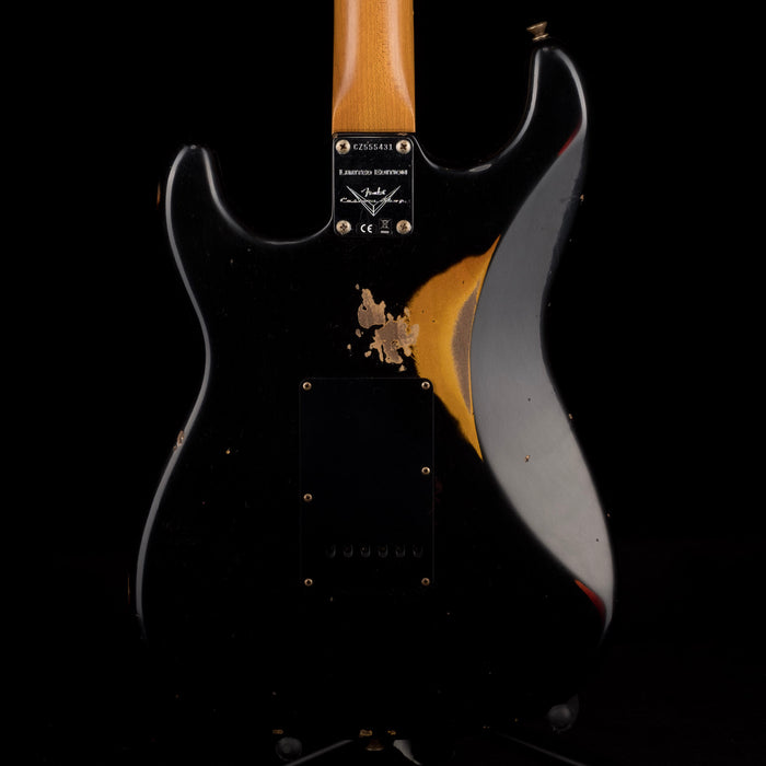 Fender Custom Shop Limited Edition Dual-Mag II Stratocaster Relic Aged Black over 3-Tone Sunburst