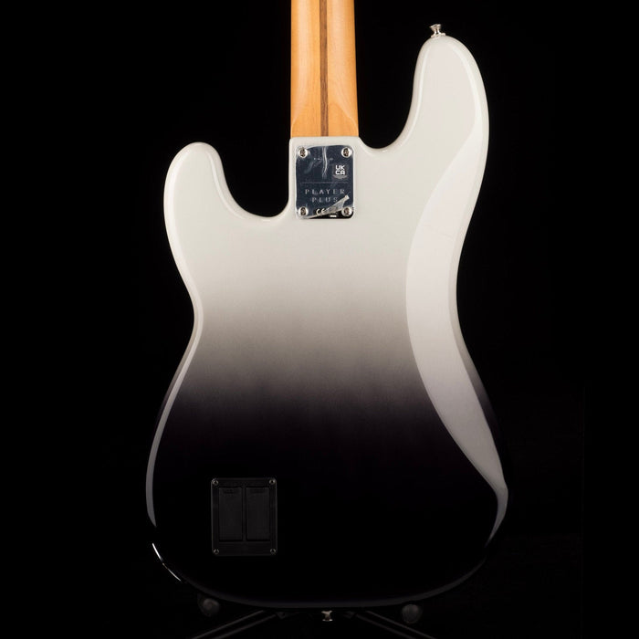 Used Fender Player Plus Active Precision Bass Silver Smoke with Gig Bag