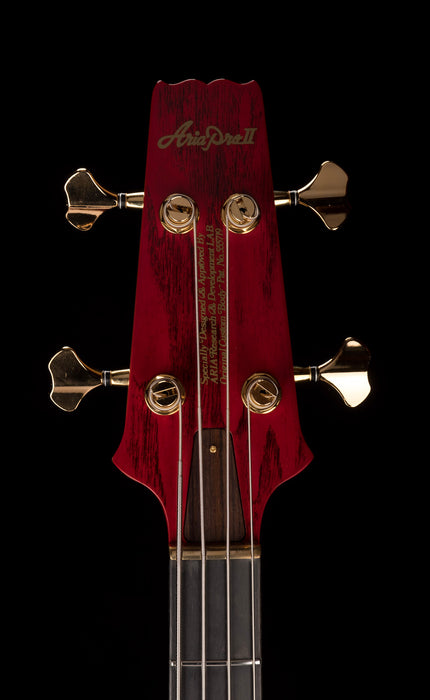 Aria Pro II SB-1000B Reissue 4-String Electric Bass Guitar Made in Japan Paduak Red with Gig Bag