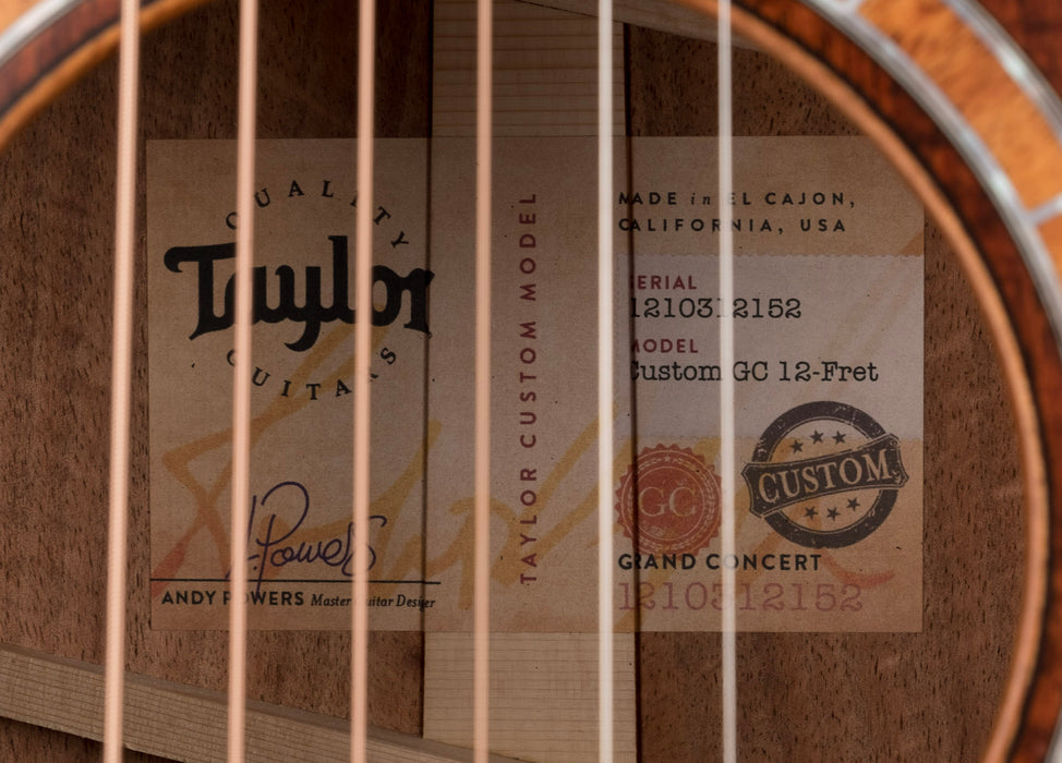 Taylor Custom Grand Concert 12 Fret Figured Blackwood with Case