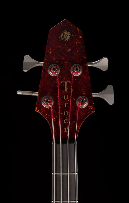 Pre Owned 1990's Rick Turner Prototype E-2 EL-434 PM Transparent Green Bass With OHSC