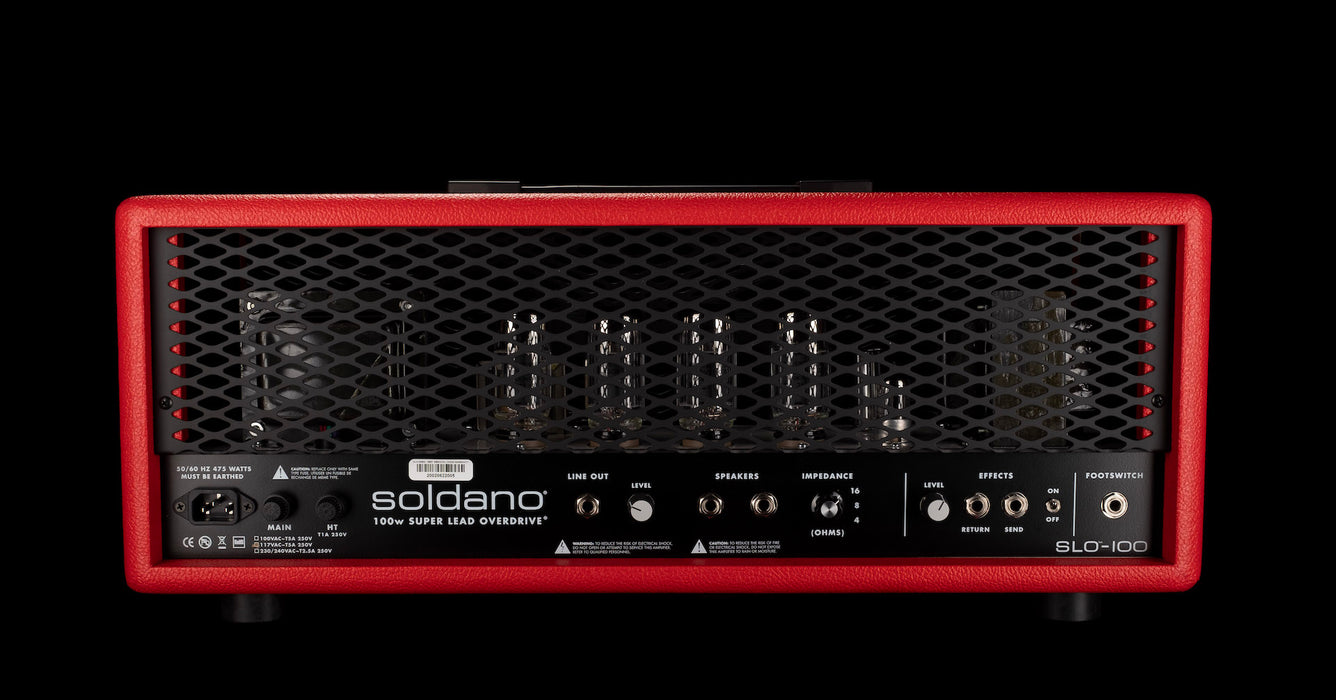 Soldano SLO-100 Super Lead Overdrive Custom Guitar Amp Head Red Bronco