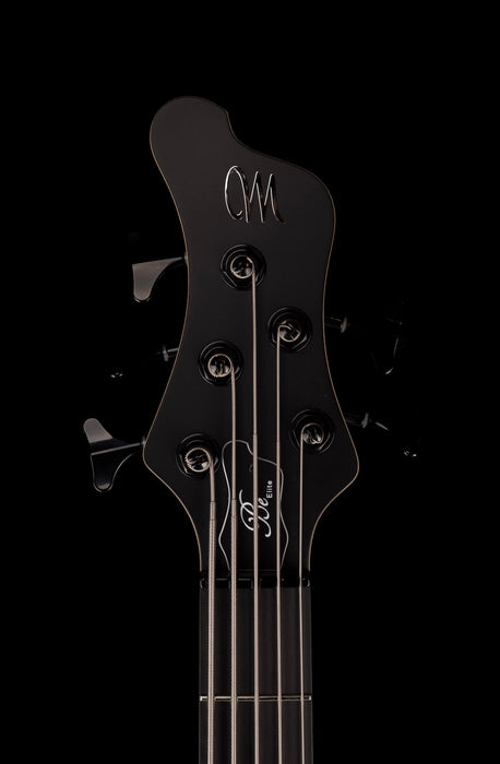Mayones BE Elite EP 5 String Bass Guitar Trans Black Raw Eye Poplar Top With Case