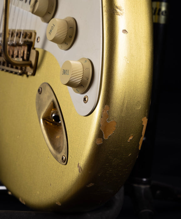 Used '96 Fender Custom Shop 50th Anniversary Diamond Dealer Stratocaster Cunetto Relic Aztec Gold