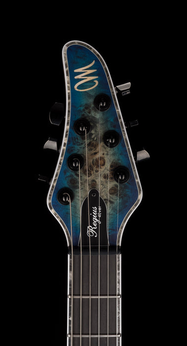 Mayones Regius 4Ever 6 String 3A Grade Eye Poplar Top Jeans Black Three Tone Blue Burst Satine Finish