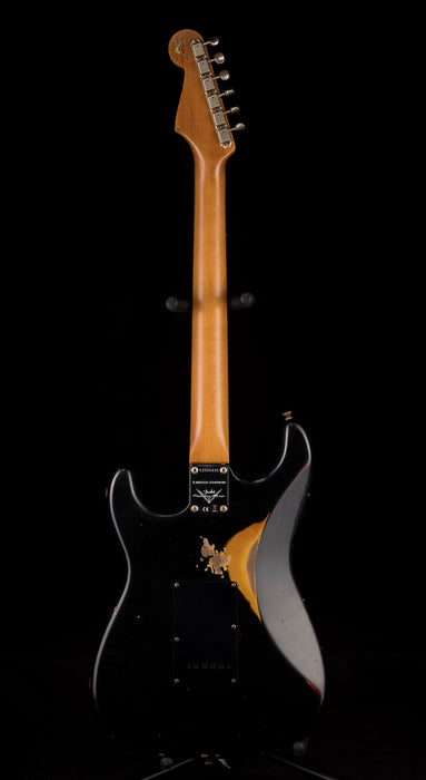 Fender Custom Shop Limited Edition Dual-Mag II Stratocaster Relic Aged Black over 3-Tone Sunburst