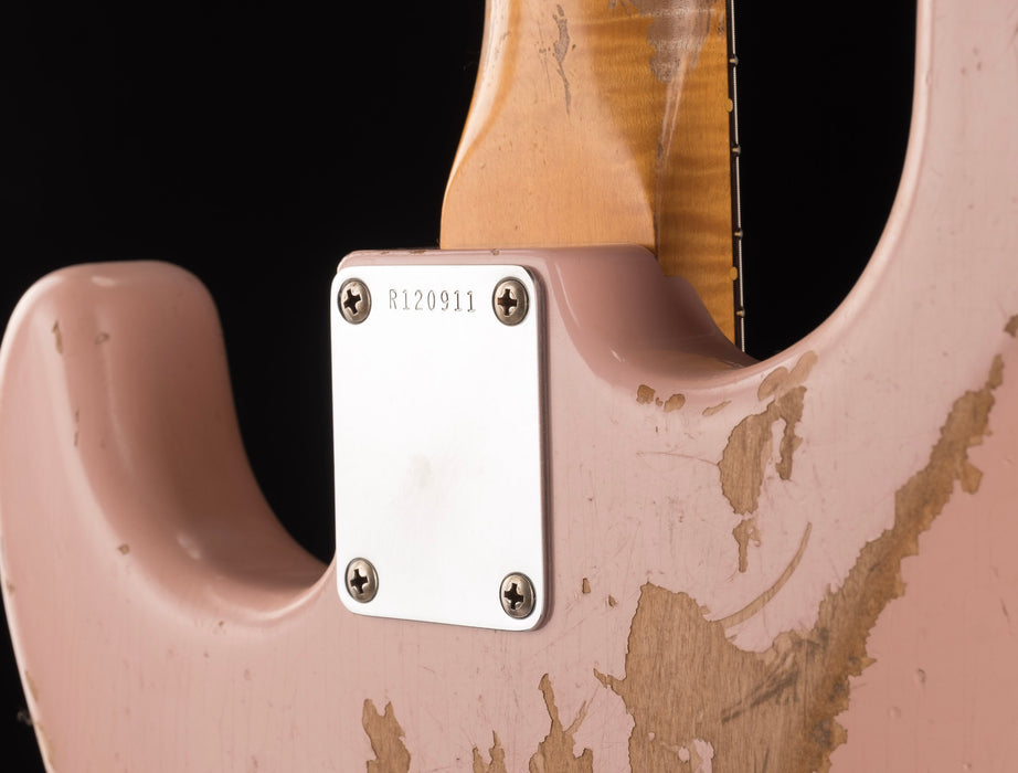vFender Custom Shop Masterbuilt Paul Waller 1963 Stratocaster HSS Heavy Relic Dirty Shell Pink